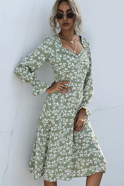 Floral Dress Lt Green