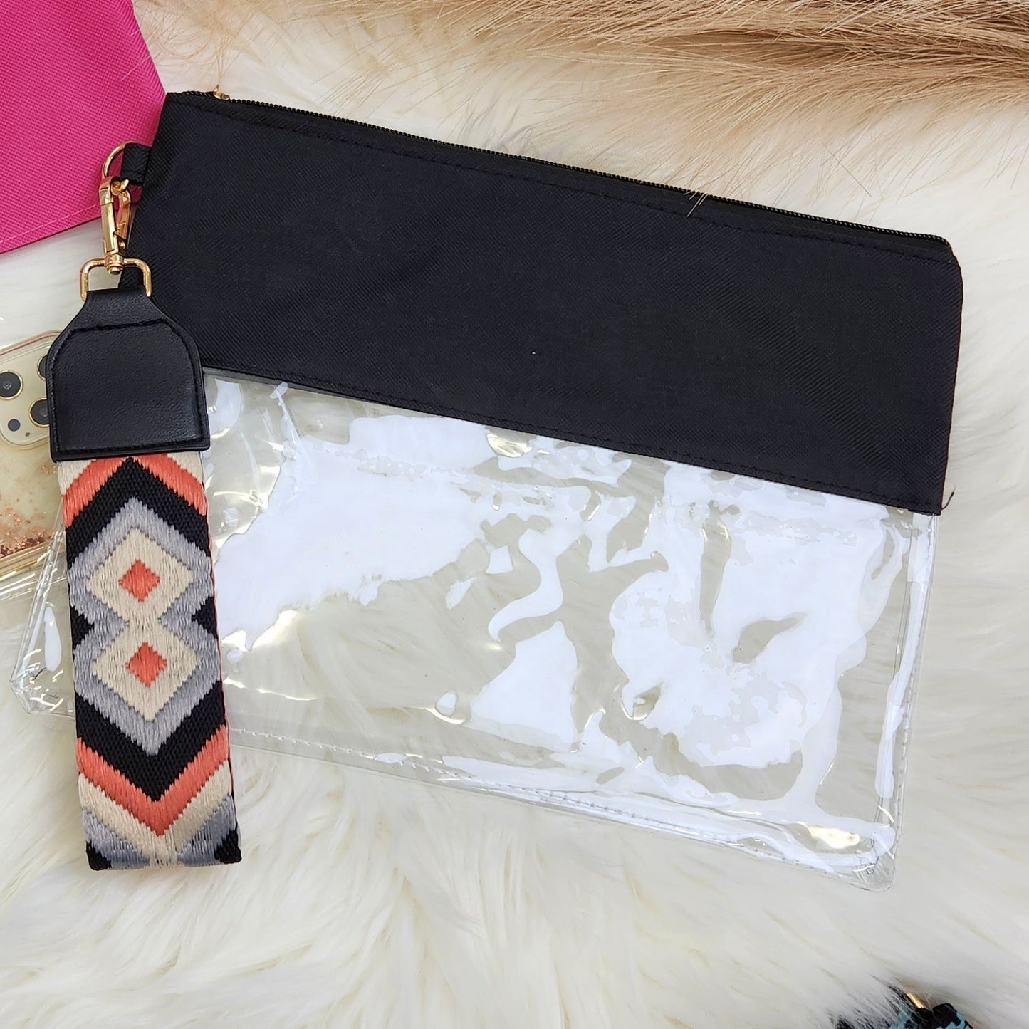 Clear Stadium Wristlet
