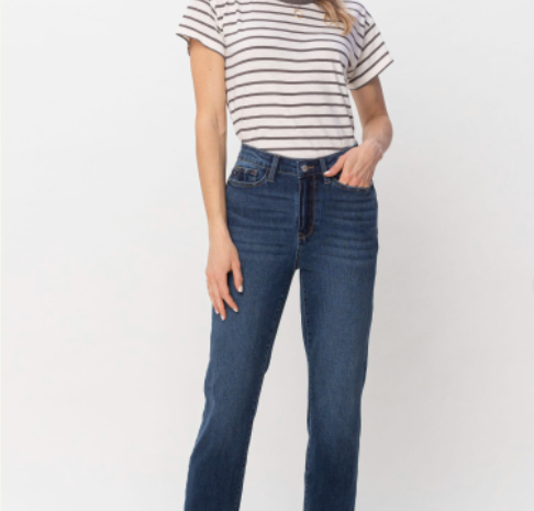 Judy Blue High Waist Boyfriend - Cool Denim