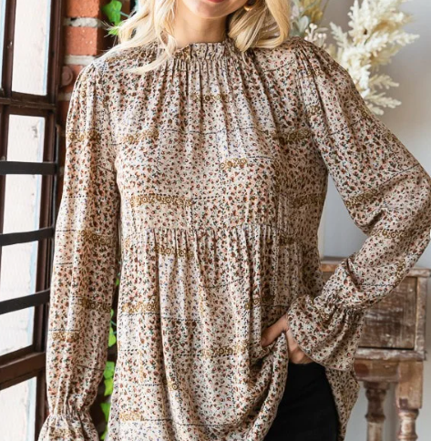 Floral Ruffle Top