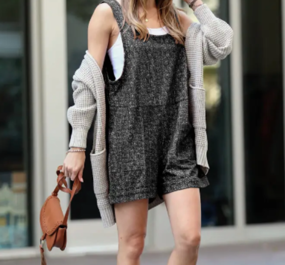Sleeveless Romper w/ Pockets