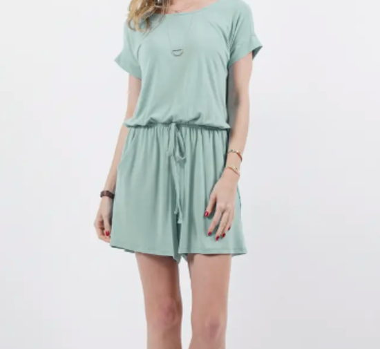 Seafoam Green Romper