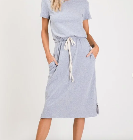 Drawstring T-Shirt Dress