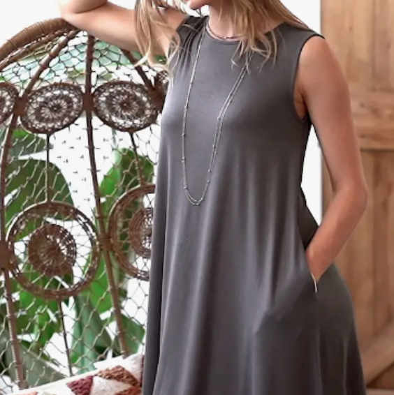 Ash Grey Flare Dress