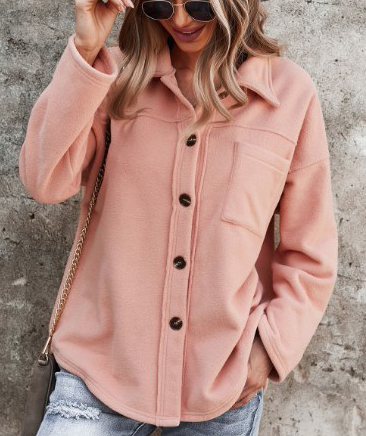 Blush Buttoned Shacket