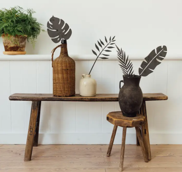 Raw Steel Tropical Leaf Stems