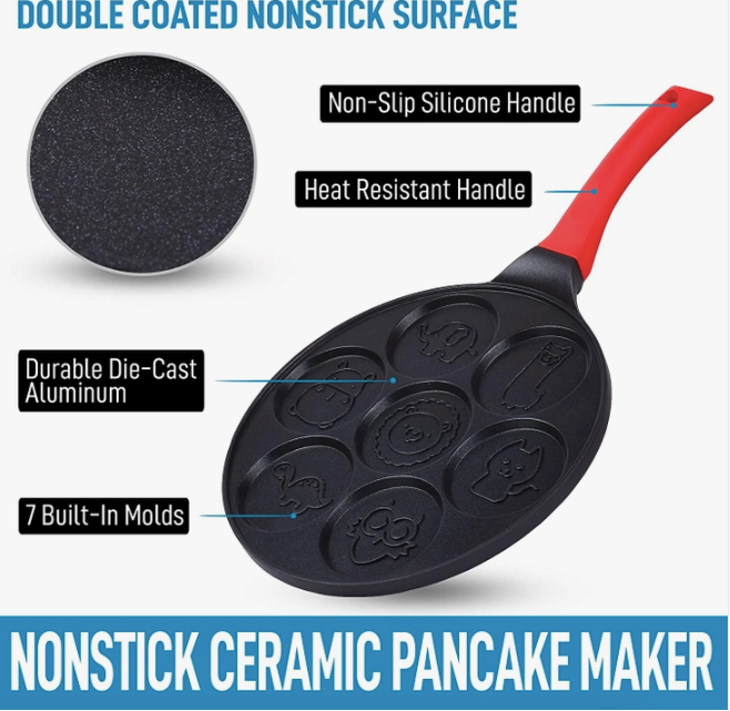 Pancake pan with spatulas