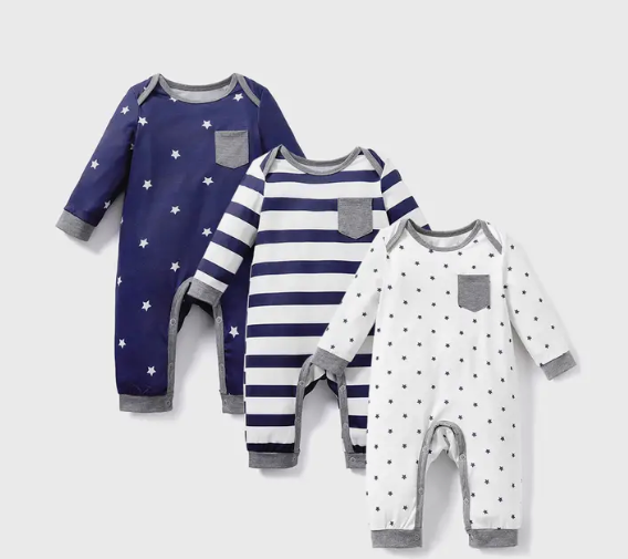 Long sleeve printed onesie