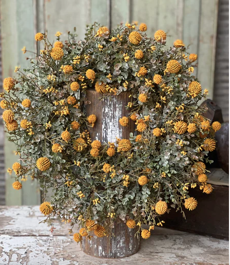 22" Fall Garden Wreath