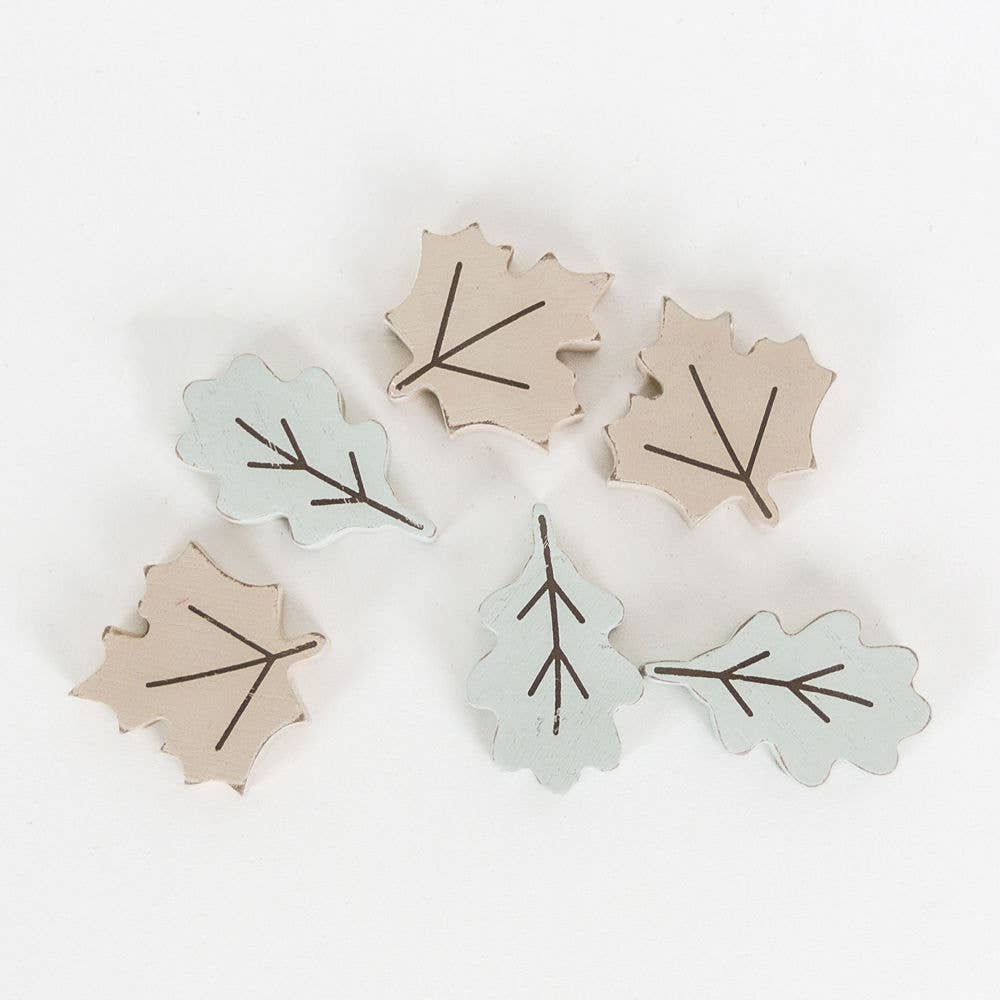 NEST - Wooden Shapes - Pastel Leaves