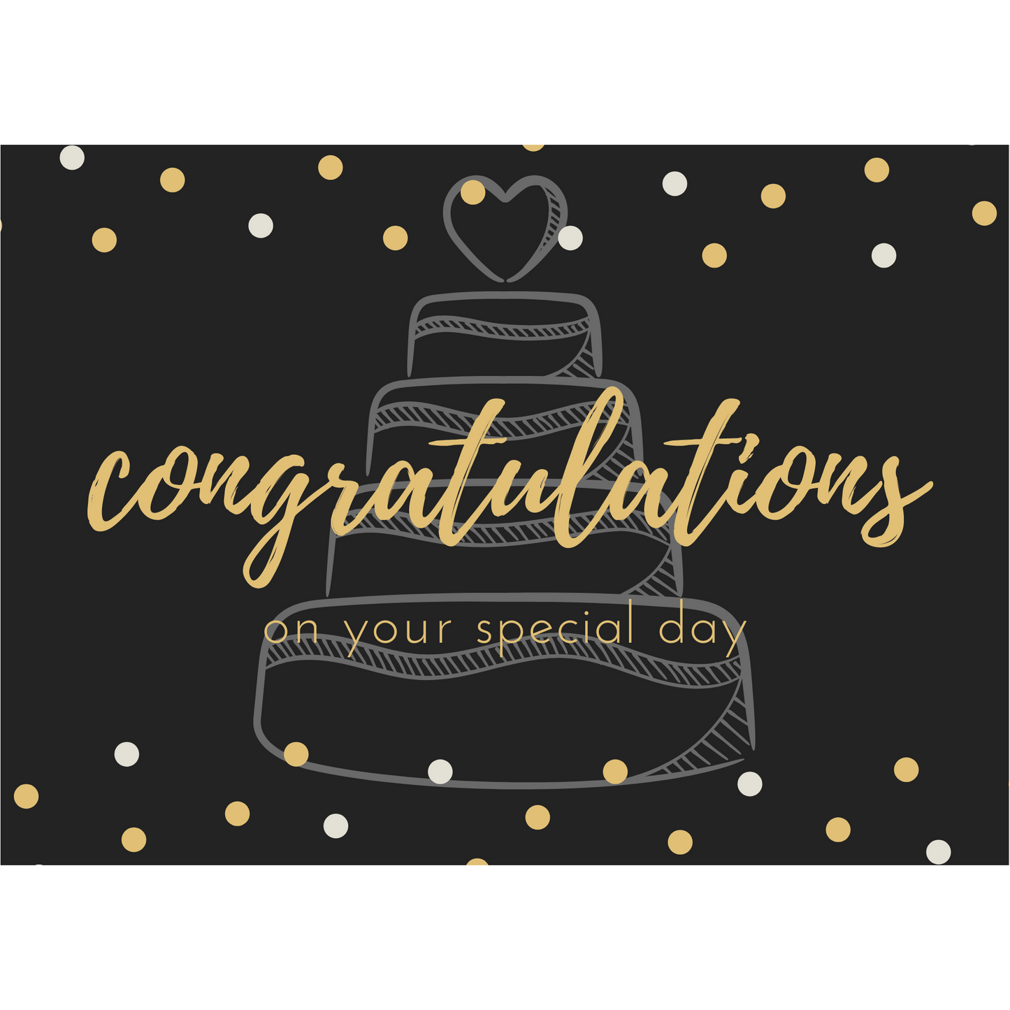 Congratulations wedding - black