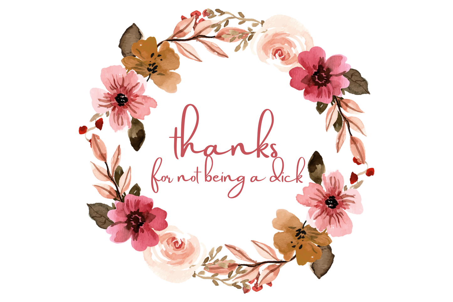 Thanks for not being a dick