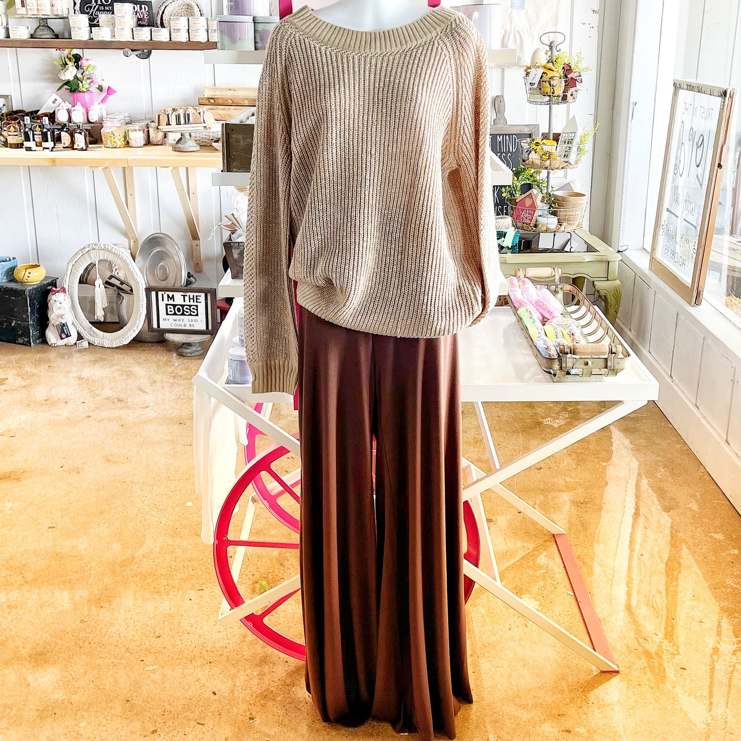 Brown Palazzo Pants