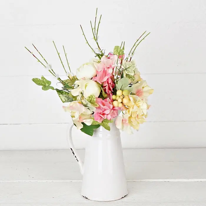 14in Peachy Pink Hydrangea Bouquet