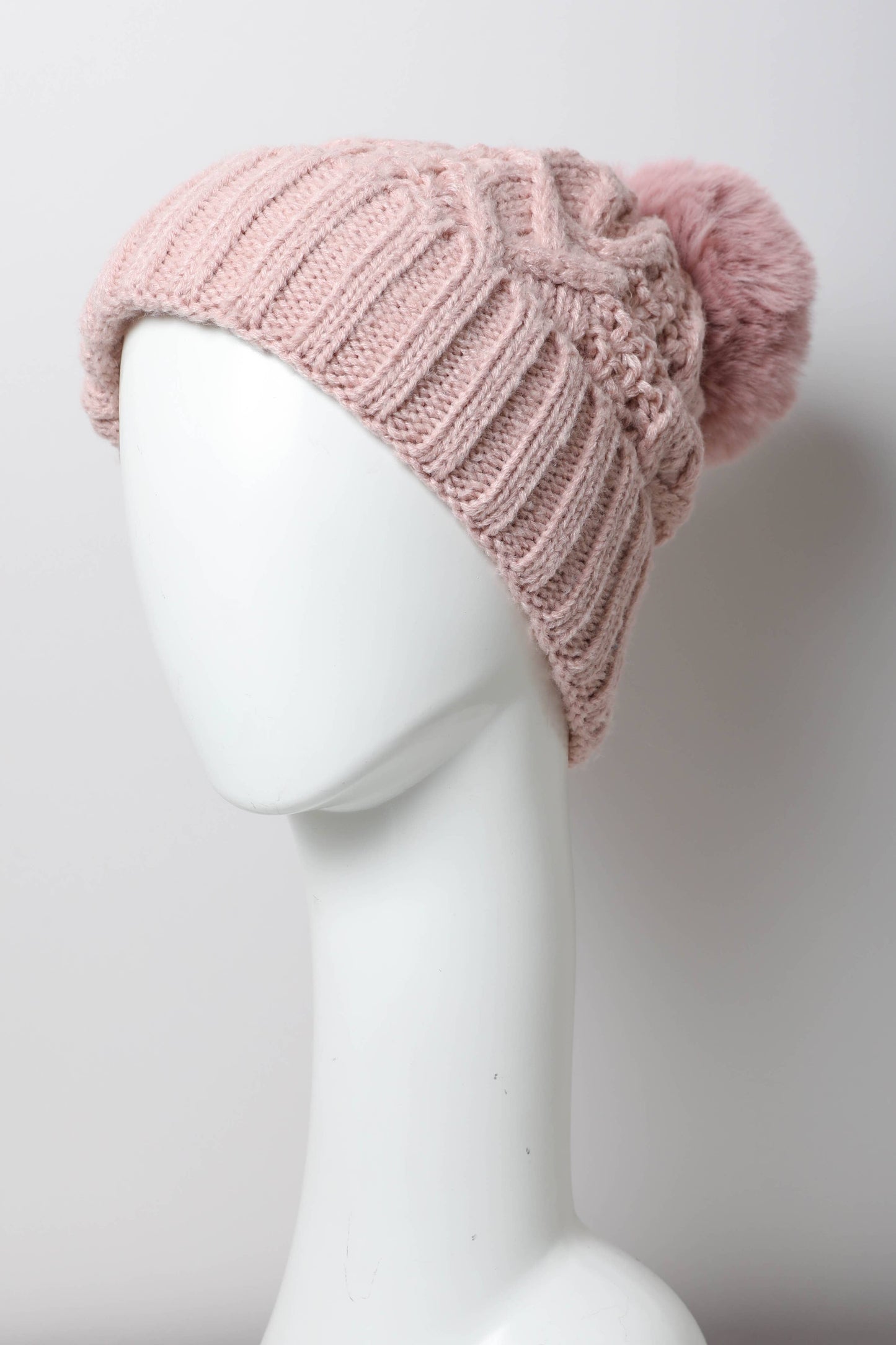 Pink Thermal Lining Knit Beanie