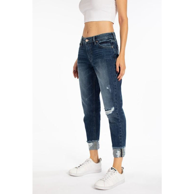 Kancan high-rise Distressed boyfriend