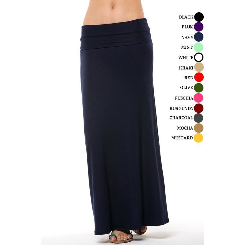 Solid Maxi Skirt