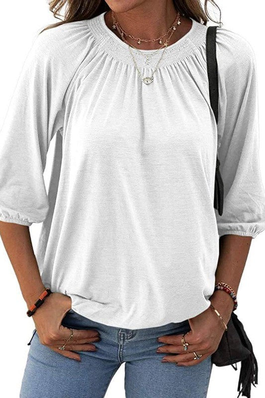 Casual Three Quarter Sleeve Shirt