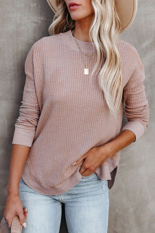 Essential Crew Waffle Knit Top