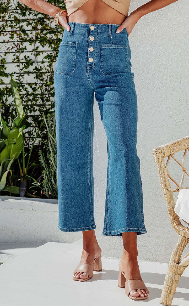 High Waist Jeans Slight Flare