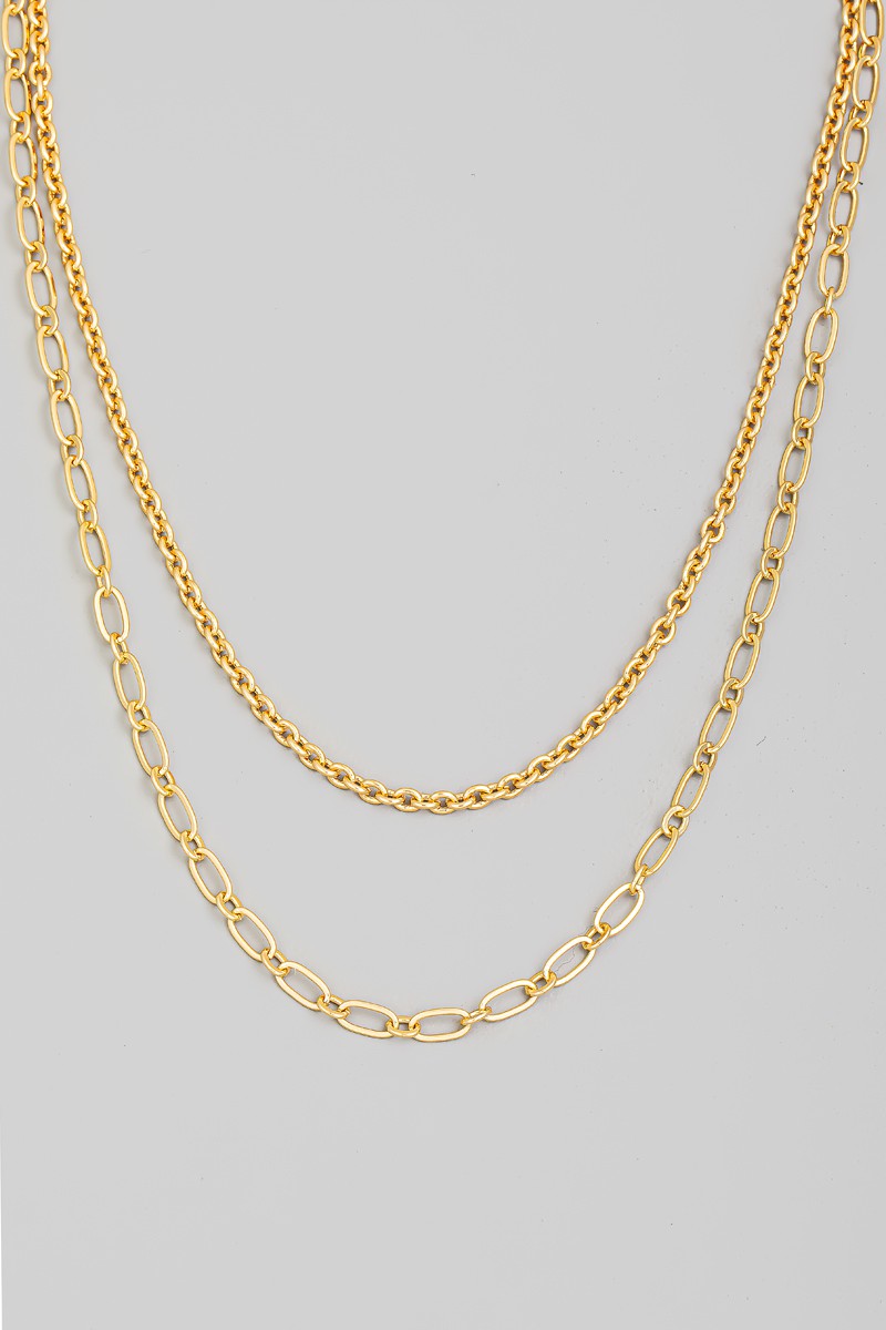 Two Layered Chain Necklace