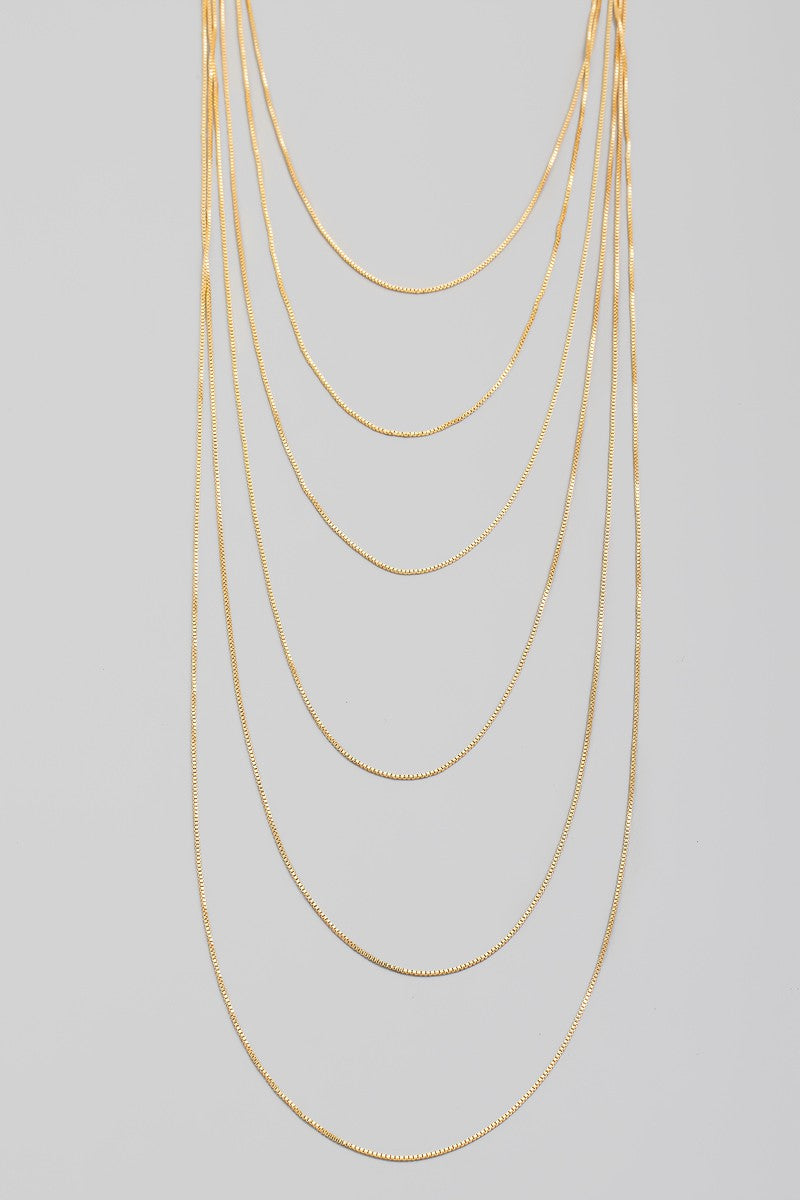 Assorted Length Dainty Chain Layered Necklace