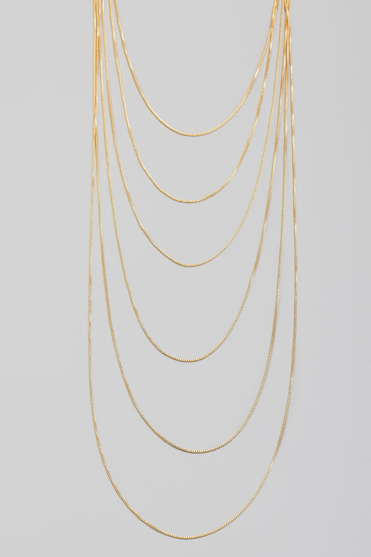 Assorted Length Dainty Chain Layered Necklace