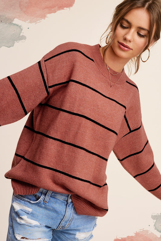 Loose Fit Striped Sweater