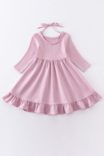 Mauve Ruffle Girl Dress