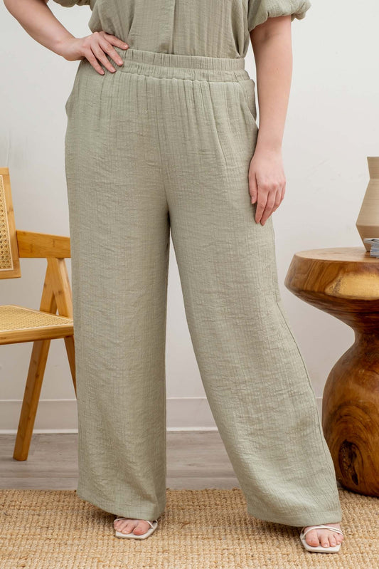 Plus Light Weight High Rise Pants