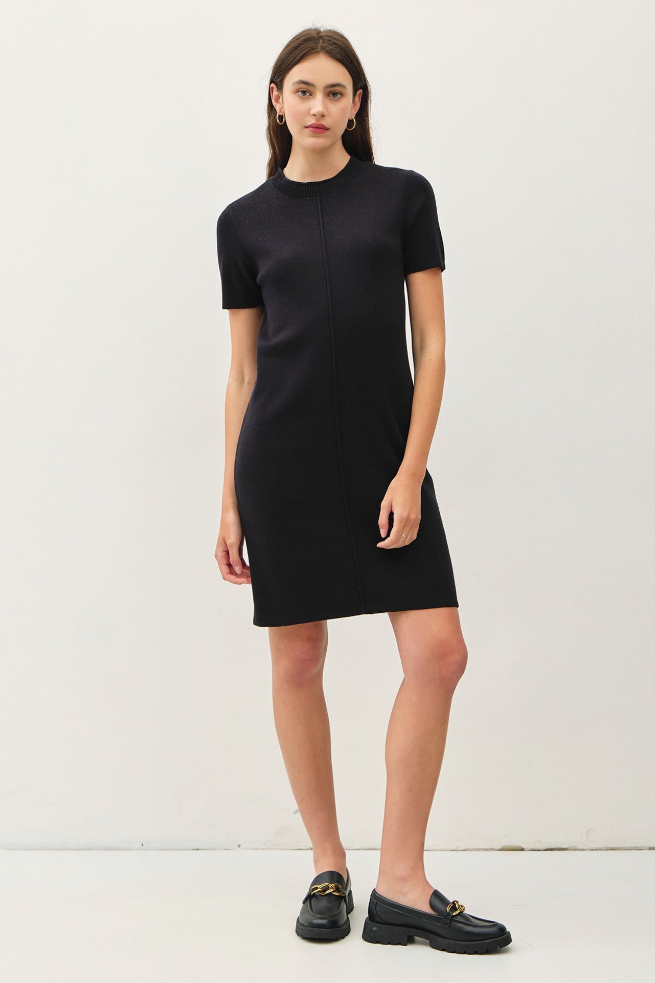 Raw Hem Sweater Dress