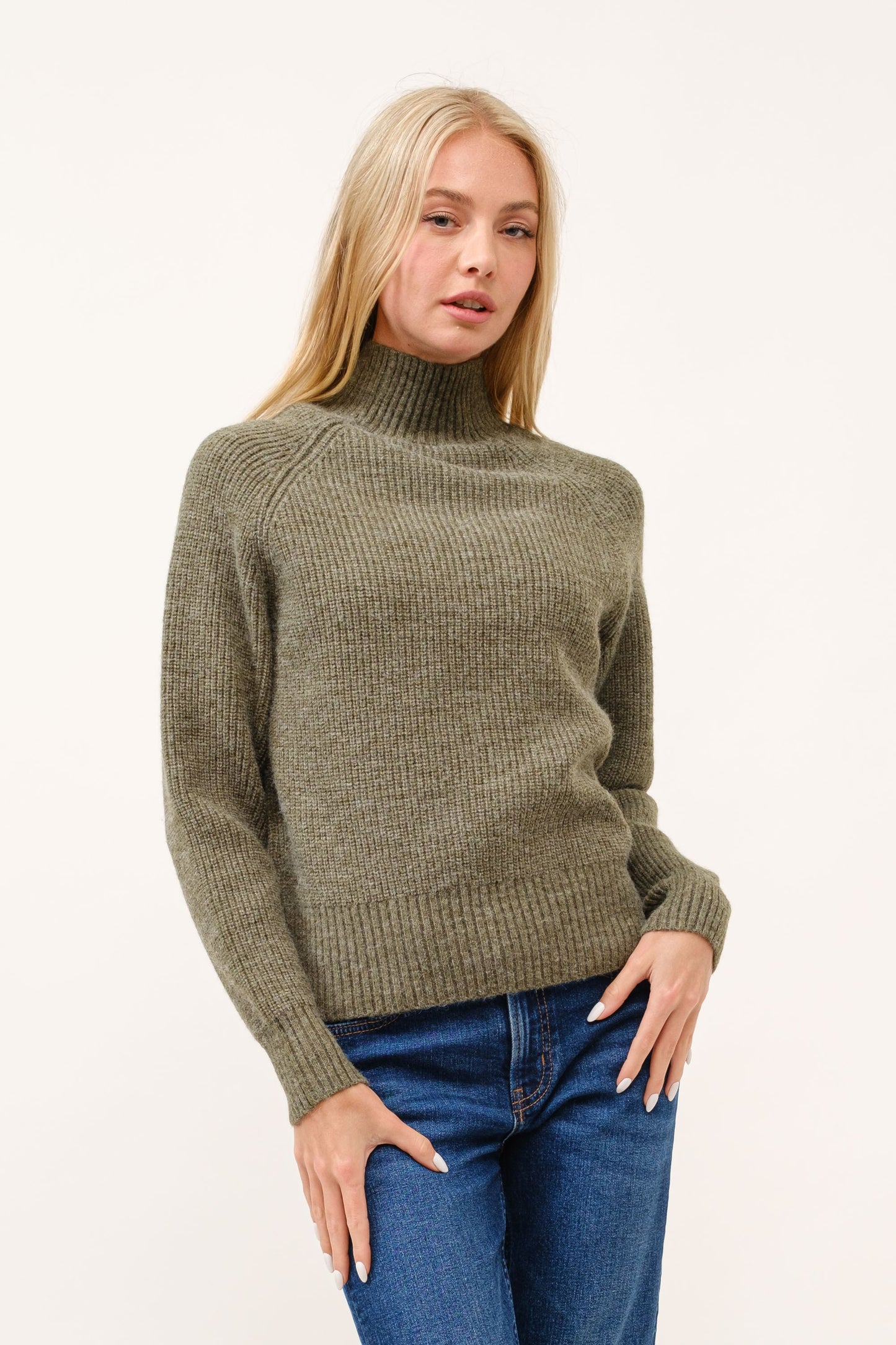 Ribbed Turtle Neck Sweater