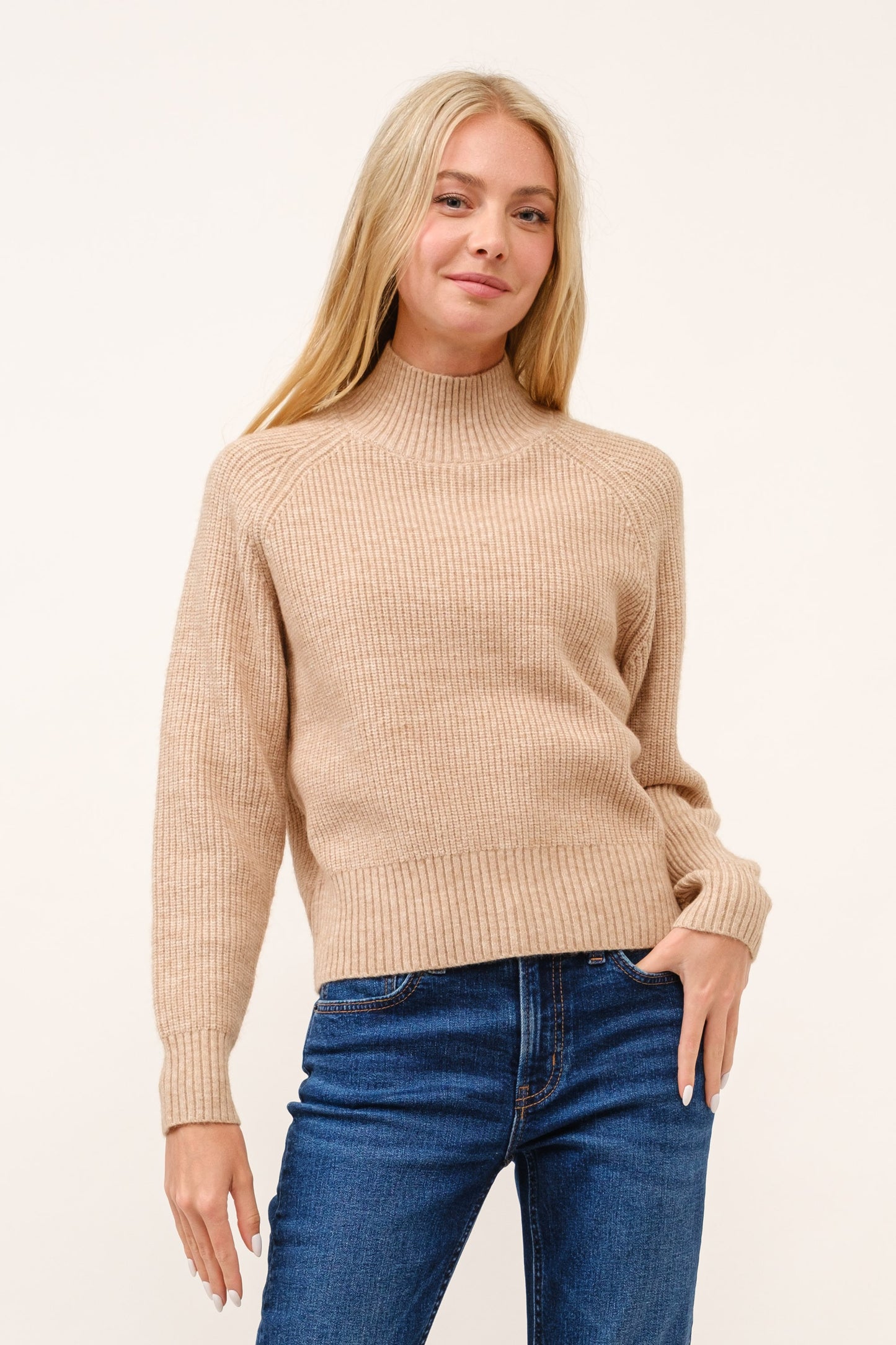 Ribbed Turtle Neck Sweater