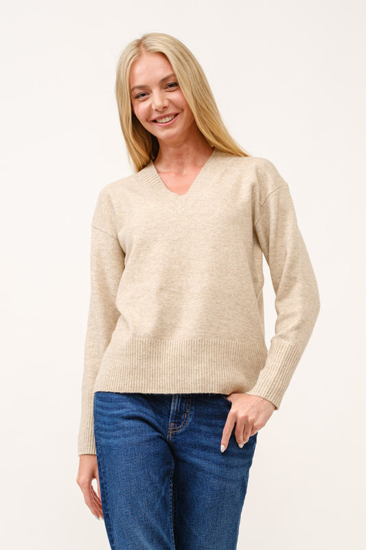 V-Neck Pullover Sweater