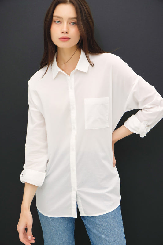 Oversized Basic Button Down