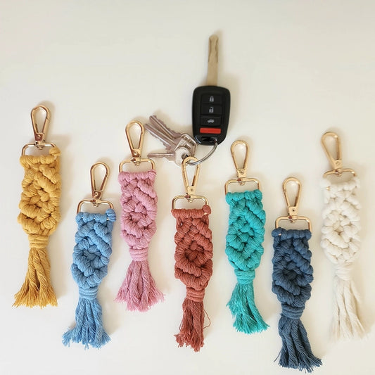 Macrame Cotton Keychain