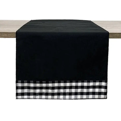 Reversible Table Runner with Plaid Border