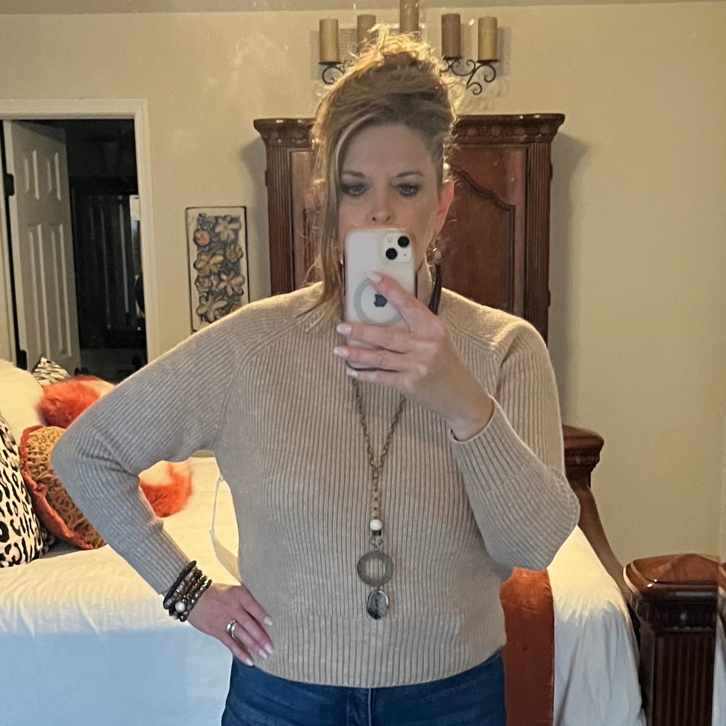 Ribbed Turtle Neck Sweater