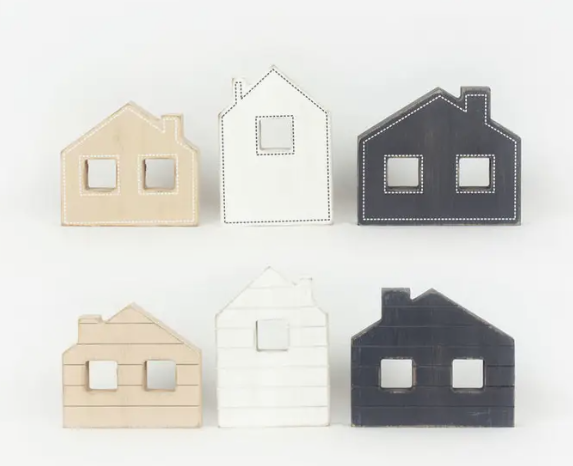 Wooden Double Sided Houses