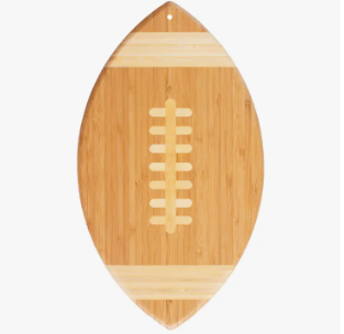 Football shaped serving board
