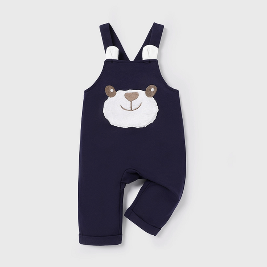 Cotton animal embroidered overalls