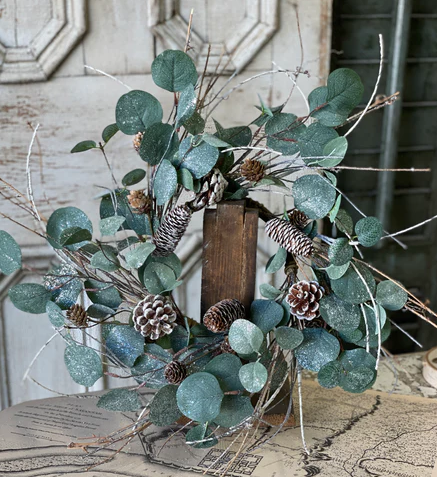 6.5" Branching Eucalyptus Candle Ring