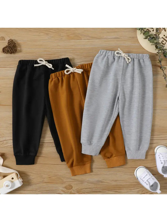 Baby Unisex Solid Waist Sweatpants Joggers Pants