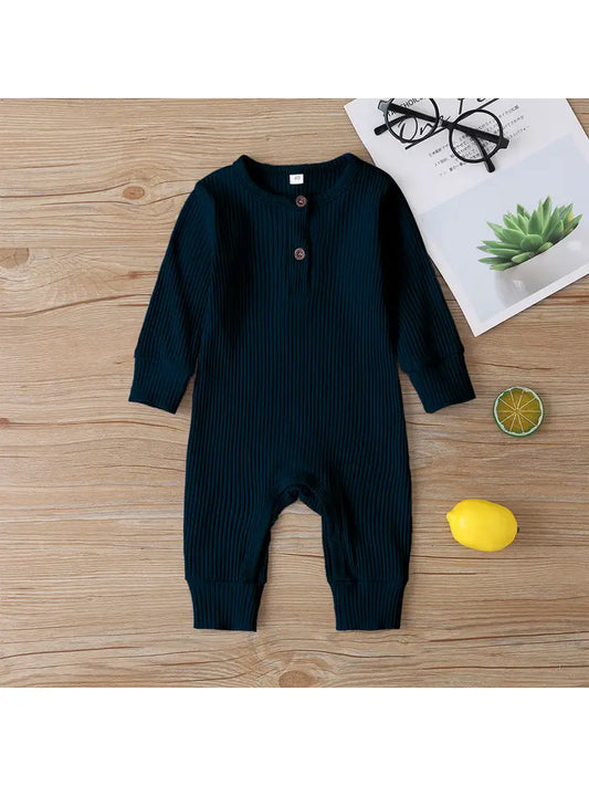 Baby Cotton Knitted Style Cardigan Jumpsuit