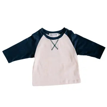 Raglan Baseball Tee - Navy