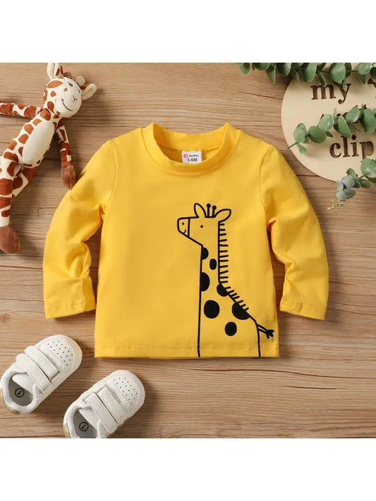 Baby/Toddler Unisex Childlike Animal Long-Sleeved Shirts