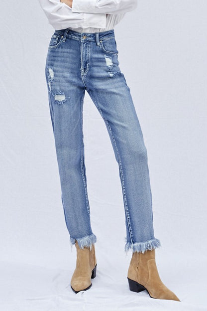 Insane Jean Cropped Straight Jeans