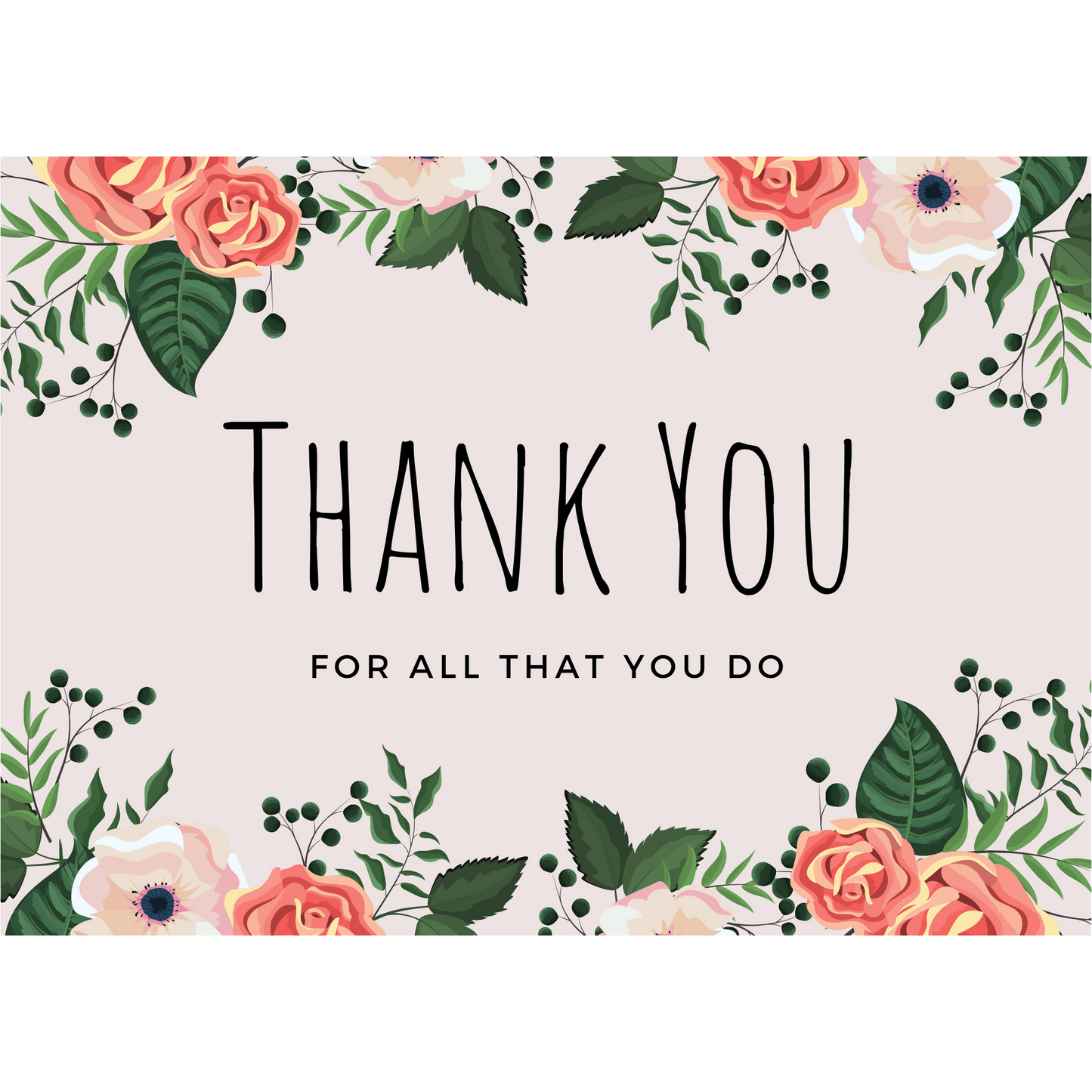Thank you - floral