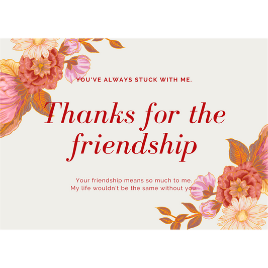 Thanks for your friendship - floral