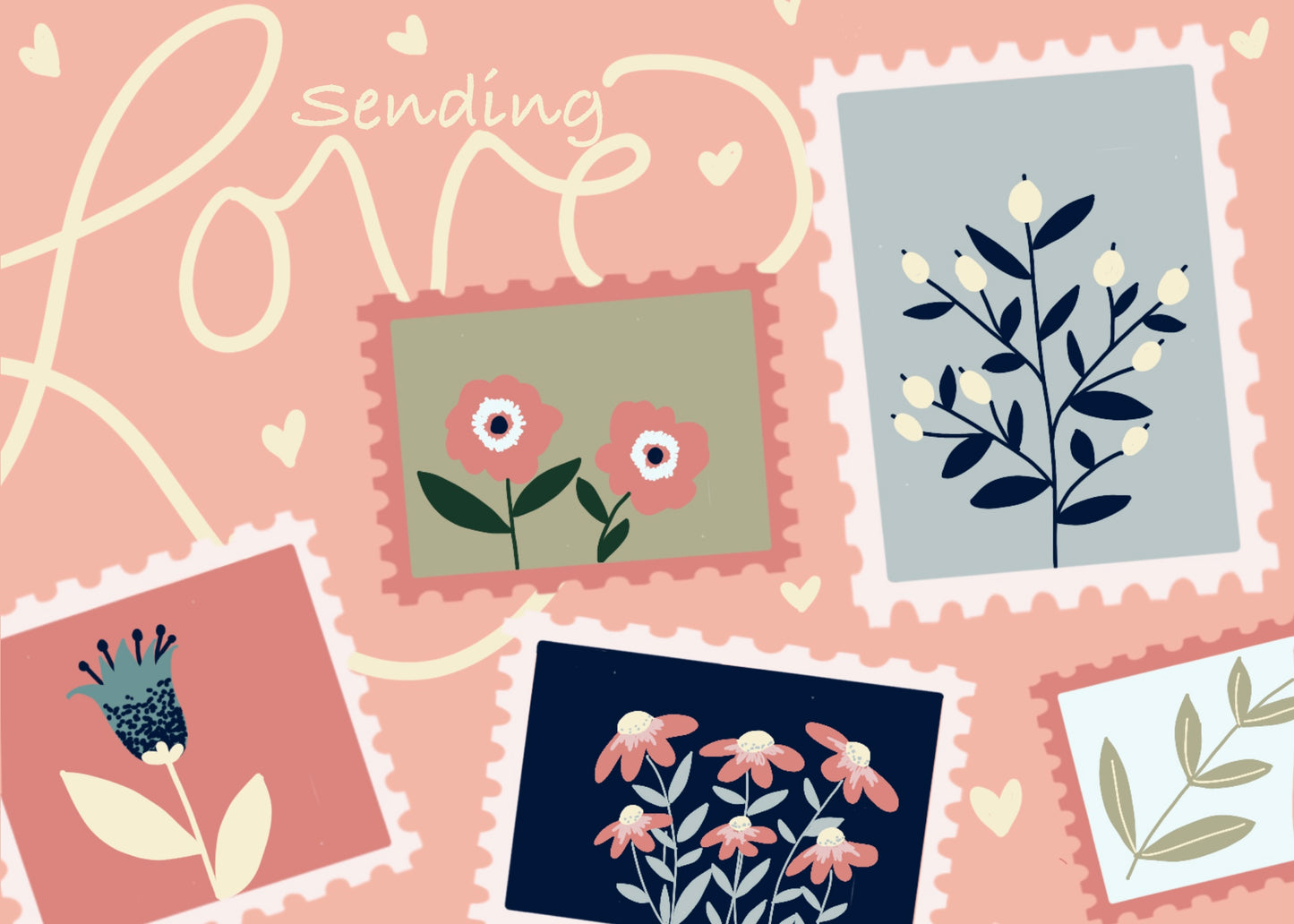 Sending love stamps